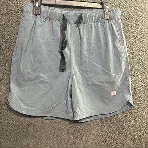Topo Designs Men's Athletic Gray Shorts Logo Activewear Run Size M